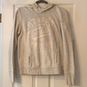 American Eagle White Shimmering Hoodie